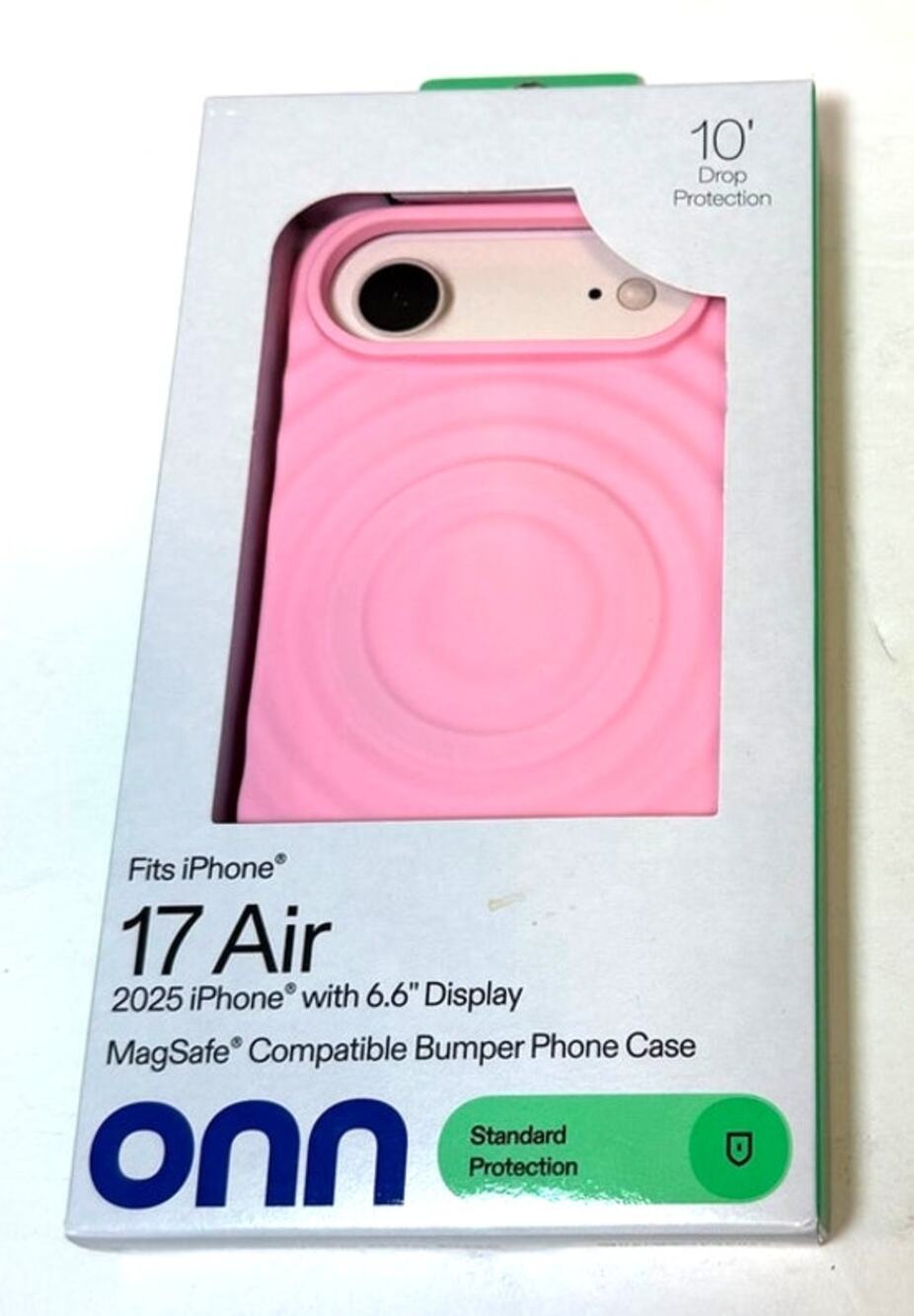 Onn Bumper Phone Case Fits iPhone 17 Air- MagSafe Compatible- Pink NEW 6.6"